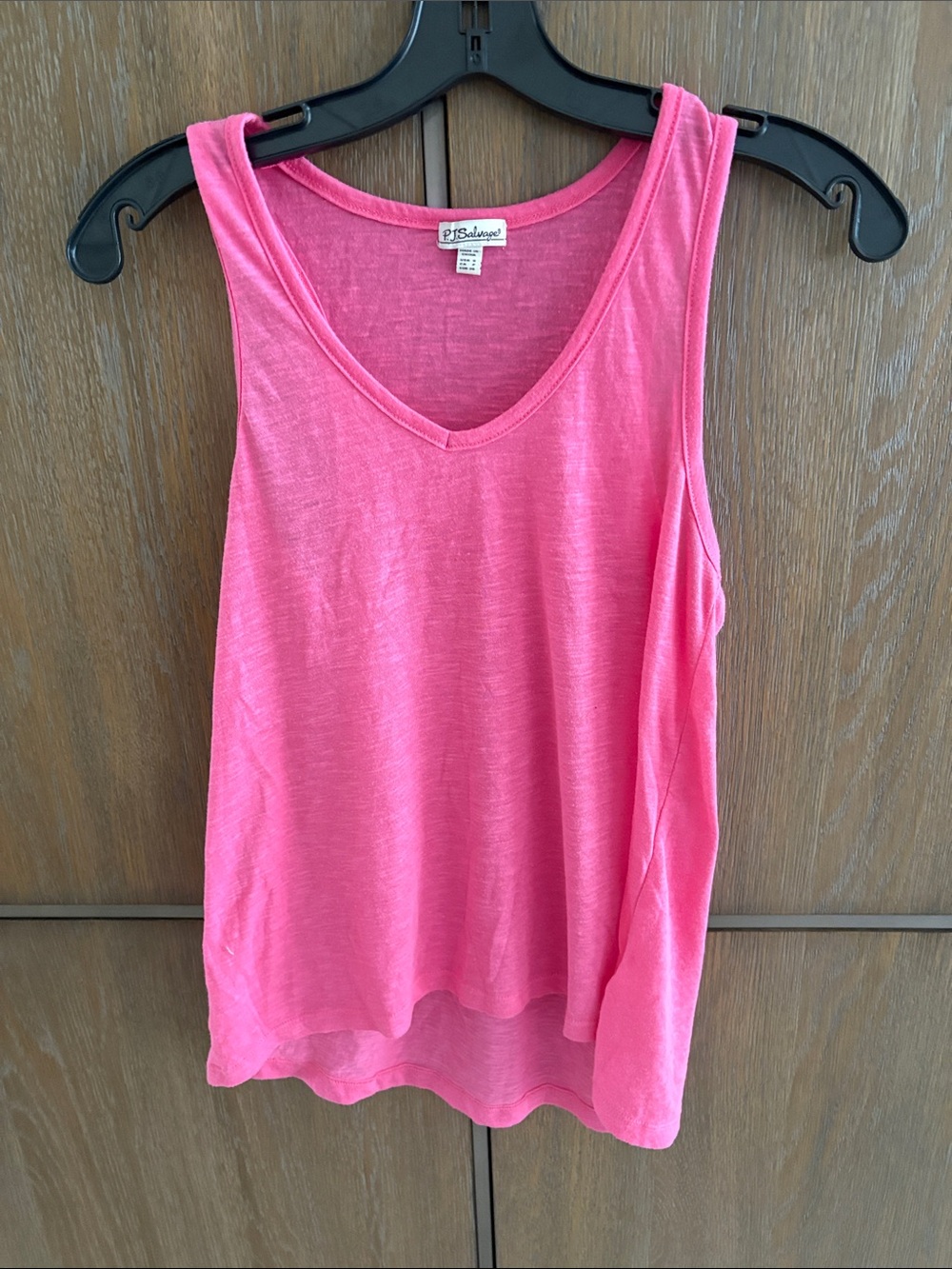 PJ Salvage Hot Pink V-Neck Lightweight Tank